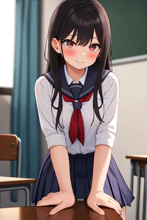 masterpiece,best quality,1girl, shool girl, doggy position, highly detailed