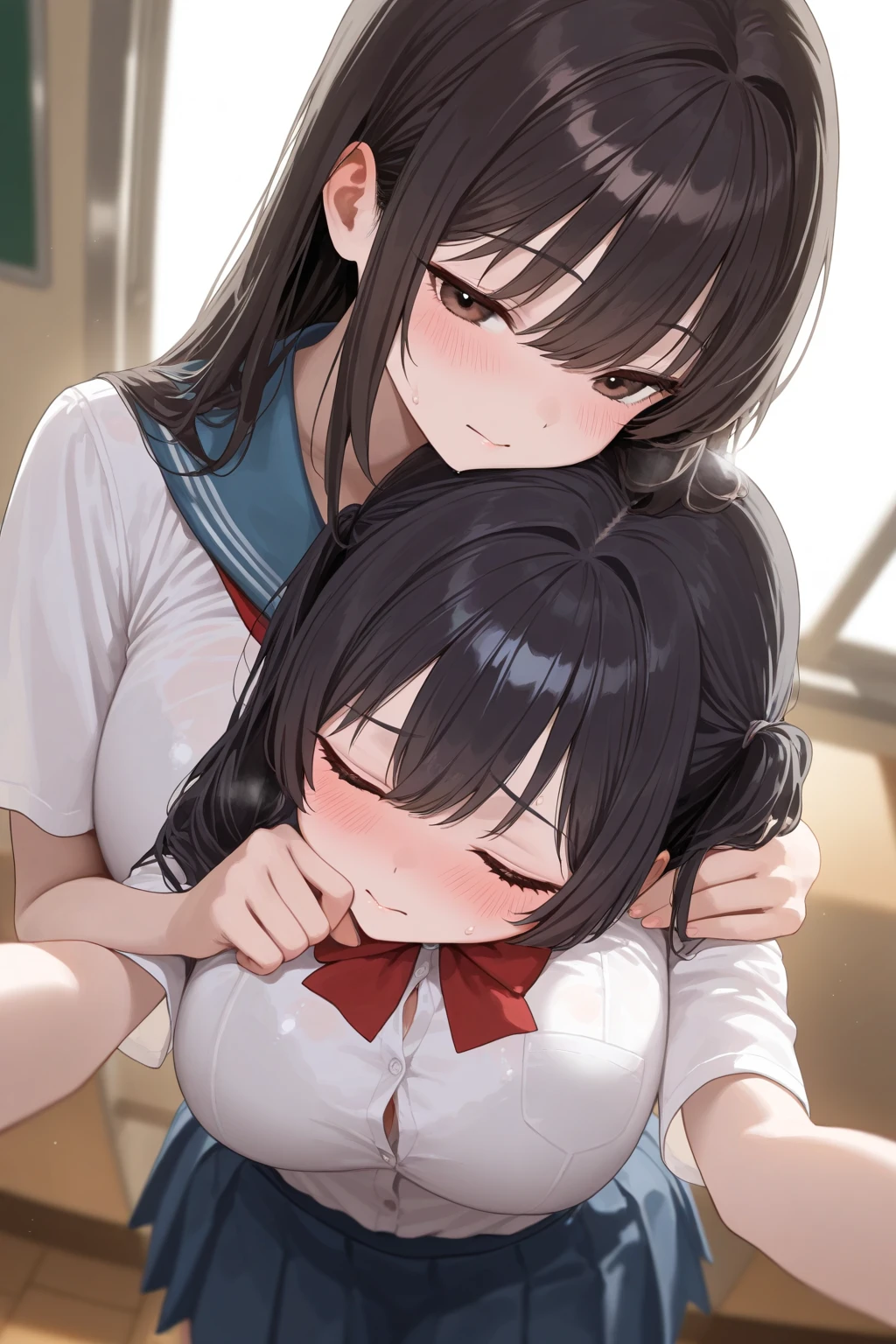 (baby:1.5), (absurdes, 8K, 4K, Tabletop, Extremely detailed:1.2), highest quality, Perfect Anatomy,Perfect Face,Look forward,High humidity,shortness of breath,High humidity,humid,blush, Black Hair, Hair ties, hair band, Outdoor, hair ornaments, Long Hair, Twin tails, (Sweaty:1.2), Embarrassing, (wet:1.2), (rain:1.2), (Oily skin:1.1), Nude, Browsing Caution, In the city, on the road, In the crowd, convenience store, (Very short stature:1.5), (cum body:1.6), (Two little girls are kissing each other:1.5), (Both eyes closed:1.3), A happy smile, (night:1.2), (surrounded by a group of old people:1.8), (orgasm:1.6), (Surrounded by penises:1.6), (Little girls sitting side by side:1.3), (She is masturbating the penis in front of her.:1.5)