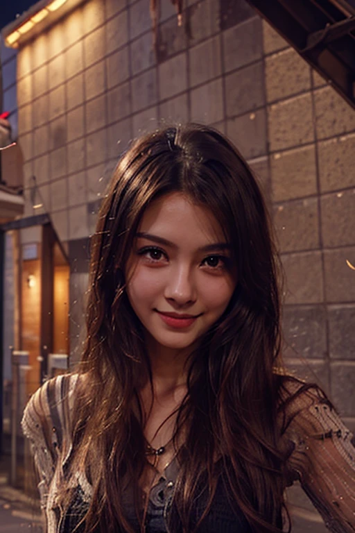 very best quality，tmasterpiece，（fidelity：1.4），female pervert，black color hair，Black eyes，frontage，A detailed face，Beautiful  eyes，grin，de pele branca