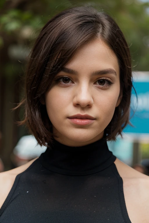 Short hair slim brianna hildebrand  in school