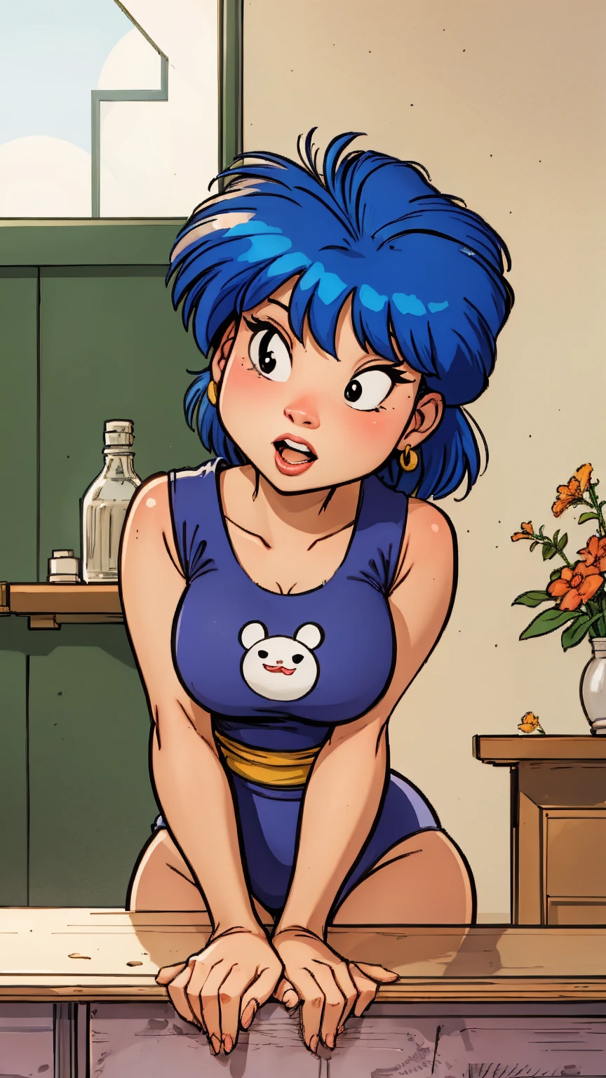 High Definition, 8K, detalle del cuerpo, Detalle de cara, hands behind the back, Bulma de dragonball z, ojos azules profundos, ((lenceria azul)), dormitorio, bathtub, ((pechos medianos)), delgado y delgado, cuerpo de proporciones iguales, agarrando su culo, tope de burbuja, gran culo, ((vista de cuerpo completo)), Vista frontal, ((2 manos)), pelo azul, Hermosa sonrisa, sonriendo al espectador, mejillas sonrojadas, negligee