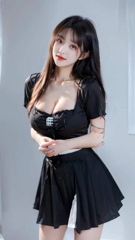 ((Top Quality, 8K, Masterpiece:1.3)), Detailed Woman:1.3, (Medium Shorthair, Big Breasts:1.2), Cardigan:1.1, Ultra Detailed, Detailed, Eyelids