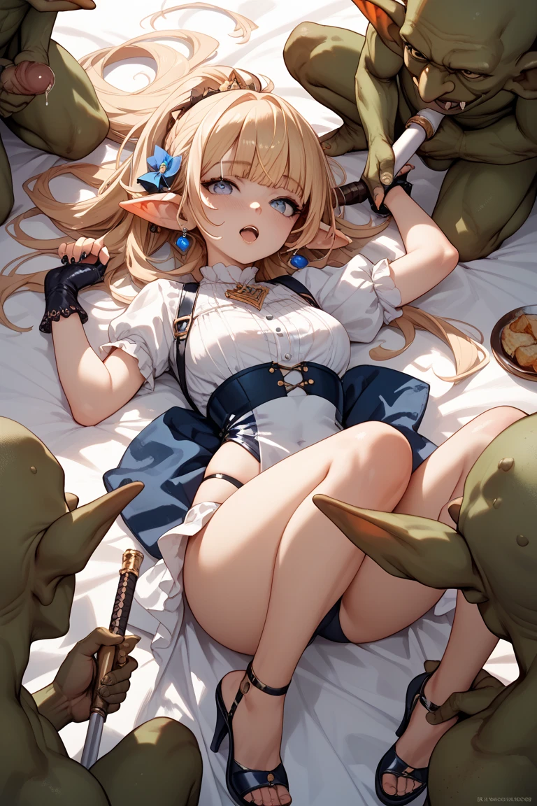 Masterpiece , a female student, torn cloth, vaginal penetration, rape, cry, beautiful face, bra lift , cum dripping from vaginal, injured body, injury, around her body, goblin rape, injury, bloody, tears, on bed, soaking wet, defeated, surrounded by goblins, goblin's , attacked by goblins, spread vaginal, screaming, having sex with goblin, rough sex , goblin having missionary sex with the female student, missionary style sex, cream pie, various hairstyles, deflowering, virgin, blood dripping out from vagina, in train, school uniforms, dirty