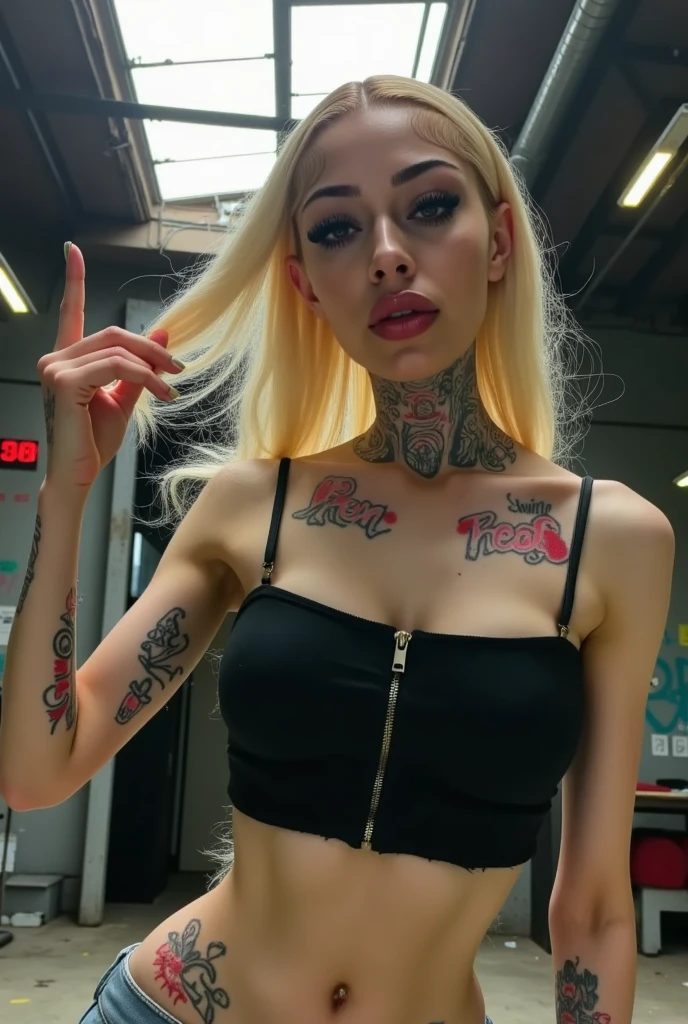 Blonde woman with tattoos brushing her teeth while holding a cigarette., yelena belova, anna nikonova aka new milkmaid, novia rusa, chica sexy, 2 4 year old female model, mirada sexy, anastasia ovchinnikova, modelo de instagram, entintado, Angelina Stroganova, 18 years, julia gorokhova, Aleksandra Waliszewska