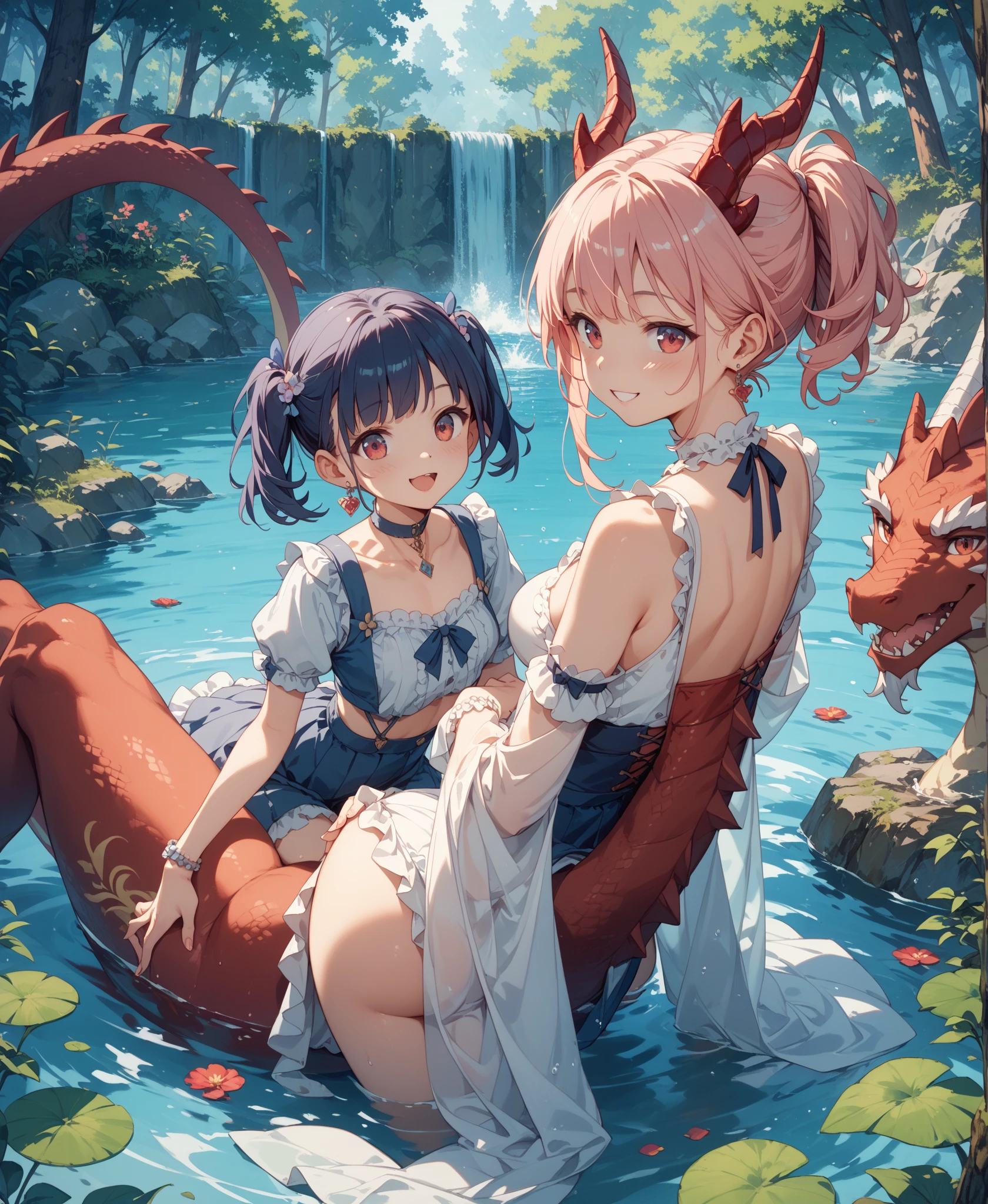 森のLeprechaun、red clothing、Fairy tale、Pedras preciosas、a gorgeous、teens girl、Leprechaun、My swimsuit is rattling、outfits、outfitsのswim wears、Special Costumes、standing straight