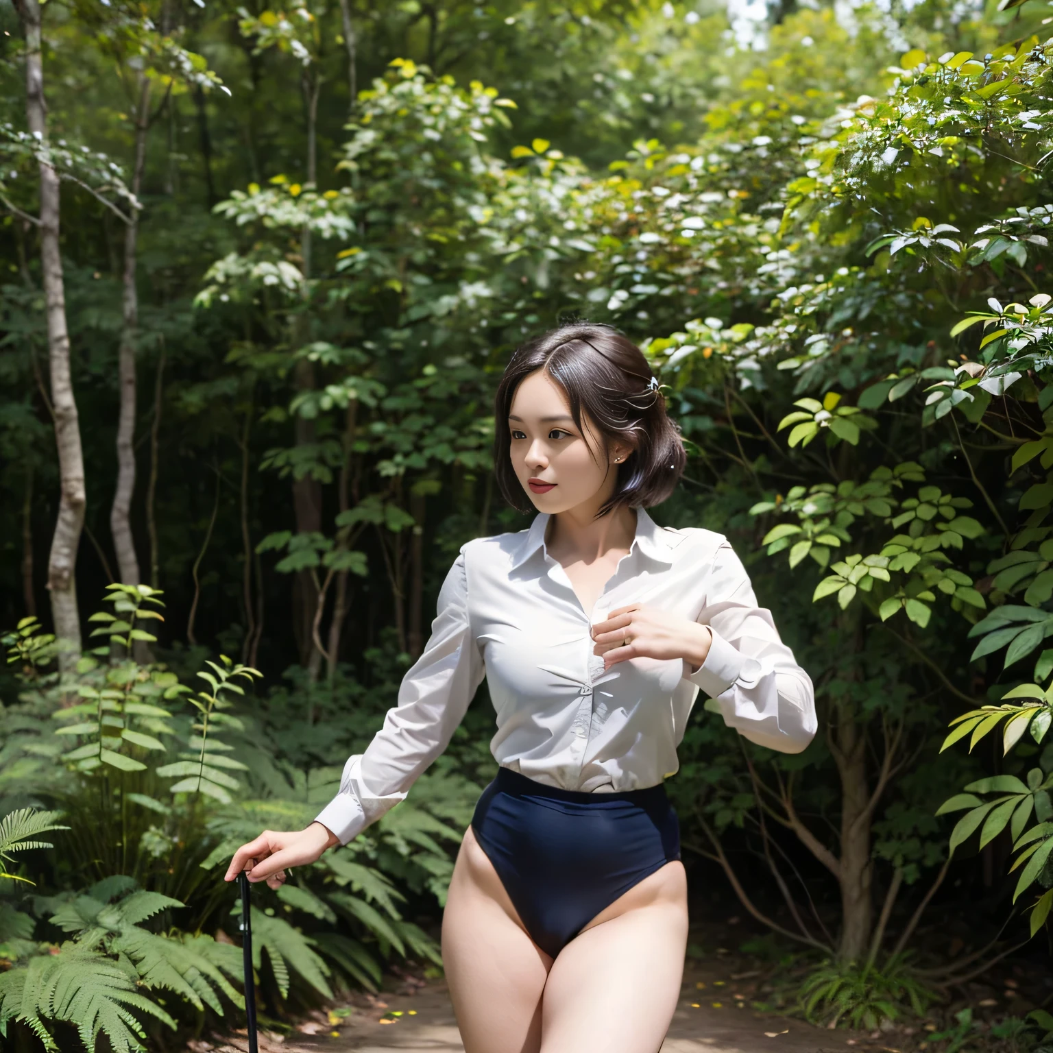 ((top-quality、in 8K、masterpiece:1.3、Raw photo))、Super high quality photos, ((In the dense forest)), ((Aerial Photography)), Japan Top Idol Women With Perfect Beauty, Perfect beauty, ((slim figure))、((der riese))、((Wear a white see-through shirt)), ((not wearing bra)), (( are protruding)), tropical jungle、 (Photorealistic: 1.4), (Ultra-high detail), (hyper realisitic: 1.4), (Realistic: 1.3), (Smooth lighting: 1.05), 1girl in, Solo, (Japanese actressl), 20yr old, Full body, ((camel's toe)), ((der riese)), Size difference, cinematlic lighting, ((slim thigh)), ((Perfect beauty)), ((The most beautiful face)), ((Transcendent beauty)),tropical jungle、((In the dense forest)), ((slim figure)), ((Some very small tents at the campsite)), ((Small people々is running away)),((Aerial Photography)), Real rain, wetting hair, (( are protruding)), ((camel's toe)),