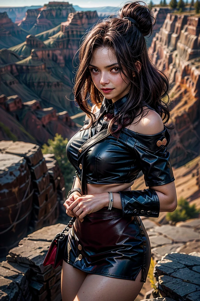 RAW-Foto, {imp} Thief, Lederrock, (high detailed skin:1.2), 1girl, 19yo, ((​masterpiece)), (best quality), perfect anatomy, hight resolution, detailled, (8k), photorealestic, best quality, Ultra-High-Res, ((detailed face)), flat chest