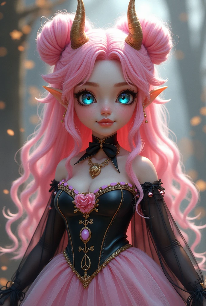 Her appearance is full of unique charm,On a melon-shaped face,Have a pair of eyes as deep as obsidian,Looks so radiant,The straight nose and the red lips complement each other,Exuding natural beauty,In the flowing long hair,A pair of slender ears are faintly revealed,It adds a bit of sweetness