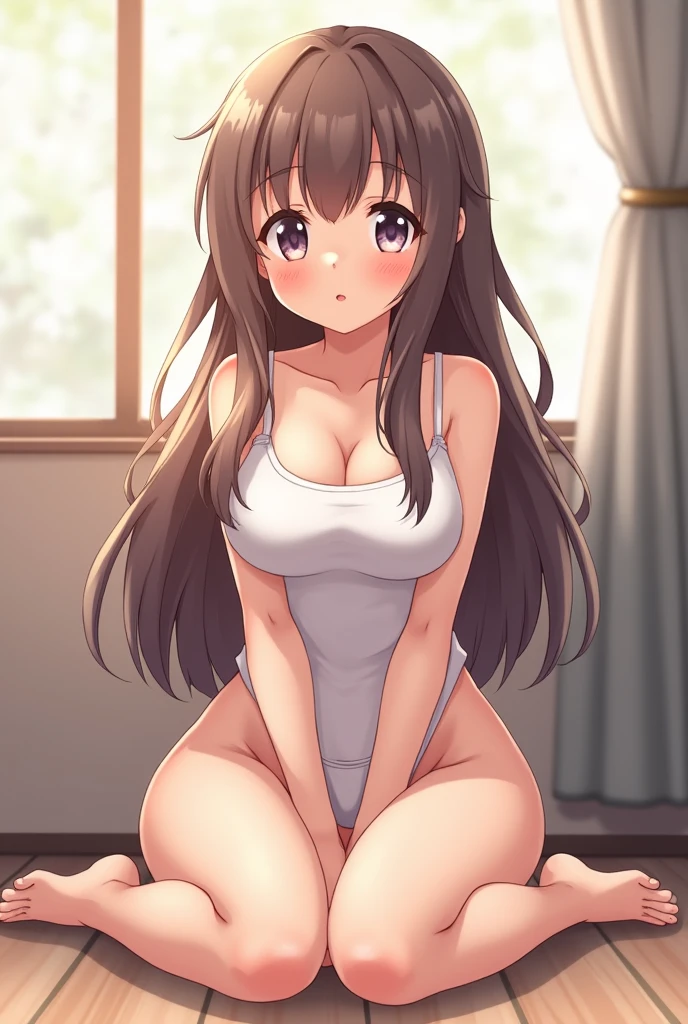 (masterpiece:1.5), (best quality:1.2),(famous artist:1.2),(official art:0.5),from adove, (Top quality:1.2),(high resolution:1.2),1girl,solo,clothes reflecting light,loli,oppai loli,BREAK,(brown hair:1.6),loli face,half naked ,smile,long hair, Dungeon, fear, fear, terror, despair,trars,