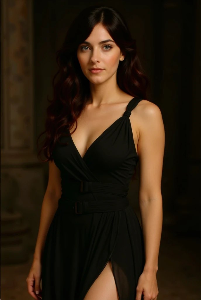 show me what an image of a girl who is 23years old and her parents are David Bekham and Mila Kunis. complexion should be Indian, with a dress size 6 but 36d chest. 8k resolution. hyper realistic. Naked