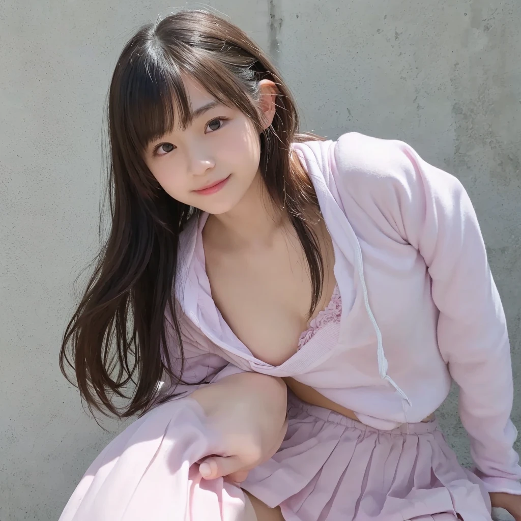 1 beautiful young girl, very beautiful detailed face, smile shyly, deep cleavage:0.8), (oversized full zip hoodie), (Gray Tartan Check Pleated Skirt), (knee high boots), (garter belt), (break), (Lift the hem of the skirt with your hands:1.3), (Pull up the skirt with your hands:1.3), (lace panties, show panties), (detailed face:1.2), Symmetrical detailed eyes, high quality, realistic, very detailed CG integrated 8k wallpaper, very detailed, High resolution raw color photos, professional photography, realistic portrait, cinematic light, beautiful, Super detailed, advanced details, (((Bokeh))), Depth of written boundary,Draw so that the crotch cloth of the white underwear is visible.., blonde, twin tails, Japanese , Japanese gal, t高いs open, smile, spread your legs, turned into slime, lying down, squat, I can see your pants, Skirt flip, short skirt, Pants visible from skirt, ace fabric underwear, Japanese sailor suits、Panties with ribbons can be seen through the king's transparent clothes.、Pants fully visible、The clothes are fluffy、My blouse button came off, showing off her panties, Cleavage visible from the blouse,My nipples are transparent, Panties look nice, Underwear with a small area,string panties, Angle from feet, angle from below, Angle looking up from below, micro lingerie,White cotton fabric underwear, show off your crotch, White cotton fabric underwear,