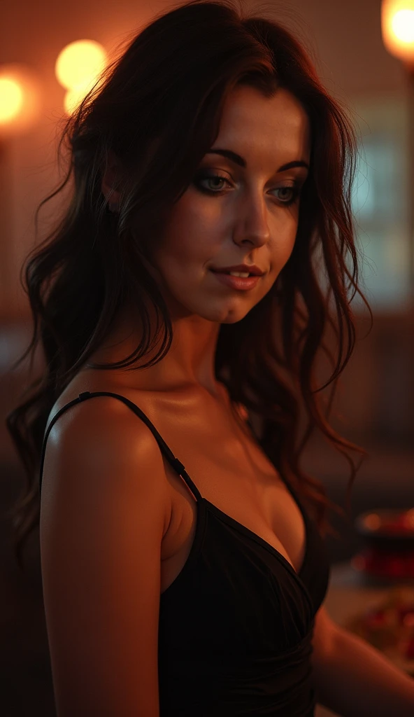 (realistic, photorealistic, photo-realistic:1.37), (best quality, 4K, 8k, highres, masterpiece:1.2), ultra-detailed, composition from head to thighs, shot from directly above, shiny oily skin, oily wet skin texture, glistening skin, composition from head to thighs, sensual look, sensual pose lying on a marble kitchen table, she holds her hands up to show her armpits, she spreads her legs wide to show her hamstrings, lingerie, her highly detailed face makes men fall in love with her, beautifully detailed eyes, beautifully detailed lips, beautiful and detailed big, beautiful and detailed navel, beautifully detailed armpits, beautifully detailed thighs, beautiful and perfect skin, cluttered room, sensual candlelight, midnight, high-quality portraits, sensual lighting, sensual lighting, sensual contrast, sensual lighting, sensual shadows, sensual highlights