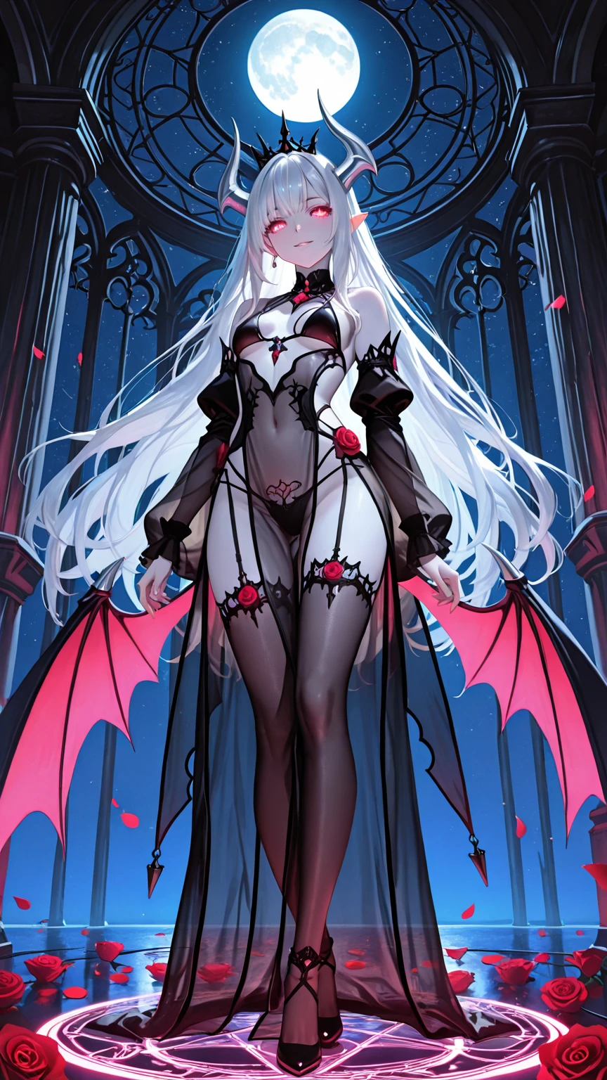 Woman half angel half demon