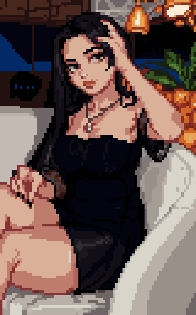  very sexy long black hair