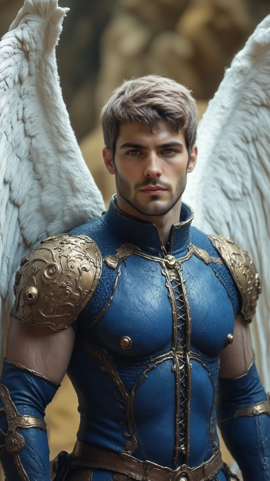 Photorealistic, ((best quality)), ((masterpiece)), (detailed), masculine portrait of young dark fantasy prince, 18-year-old male models, handsome, tall, cute looking, evil look, dark look, powerful, young male, handsome model, clean shave, blue eyes. light blue eyes, ice blue eyes, (short wavy messy brown hair:1.2), messy wavy hair, super strong, muscular, fit, massive muscles, six pack, (shirtless:1.5), barechested, half-naked, topless, muscle, ripped, strong body, fit body, great chest, amazing arms, (evil masculine crown:1.4), fantasy royal jewels, fully naked, nude, naked, nsfw, 1 perfect penis, 1 amazing penis, 1 nice penis, 1 beautiful penis, 1 amazing penis, 1 good penis, 1 male penis, perfect gland, nice gland, amazing gland, perfect scrotum, amazing scrotum, nice scrotum, great scrotum, male scrotum, male genitalia, male structure, (fairy tale castle:1.4), (Dark background:1.4) 8k, high detailed, ultra-detailed, Stylish Pose, real skin texture, dark cinematic lighting