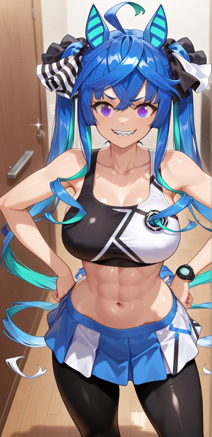 Dark blue single ponytail muscular woman desperately pressing huge stones with muscular pectoral muscles, Phlebocellosis, Screaming, Do all in one's power。, full of sweat, gritting teeth, 。Get in toning poses in your private gym,Breast leakage can hardly hold on