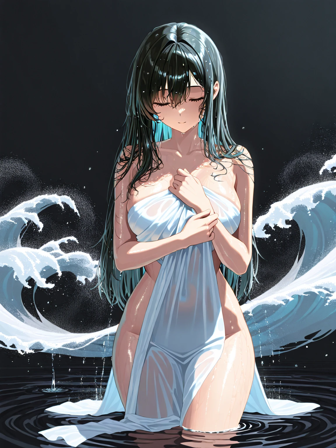 Blue Hair Surrealism, Character table, Reference Table, Standing painting, 8k, Super Detail, 1080P, Women HD, 4K, 8k, 16k, high resolution, best quality, high quality, Anatomically correct, masterpiece, precise, Ultra HD，grace，Unreal Engine，Delicate face，Long braids，slim，Long legs，miniskirt