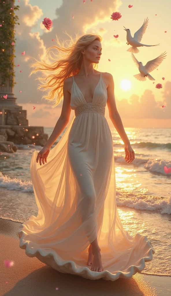 1girl, lower body,
detailed face, extremely beautiful face,
walking on the beach,
the sea breeze blew her hair, sunset, backlight, shiny hair,
<lora:w_nightgown:1>, w_nightgown,