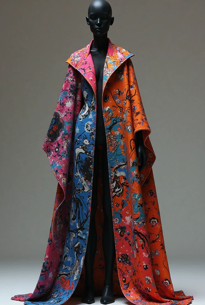 Image of a garment for an object designer with oversize and zerowaist style in unusual colors