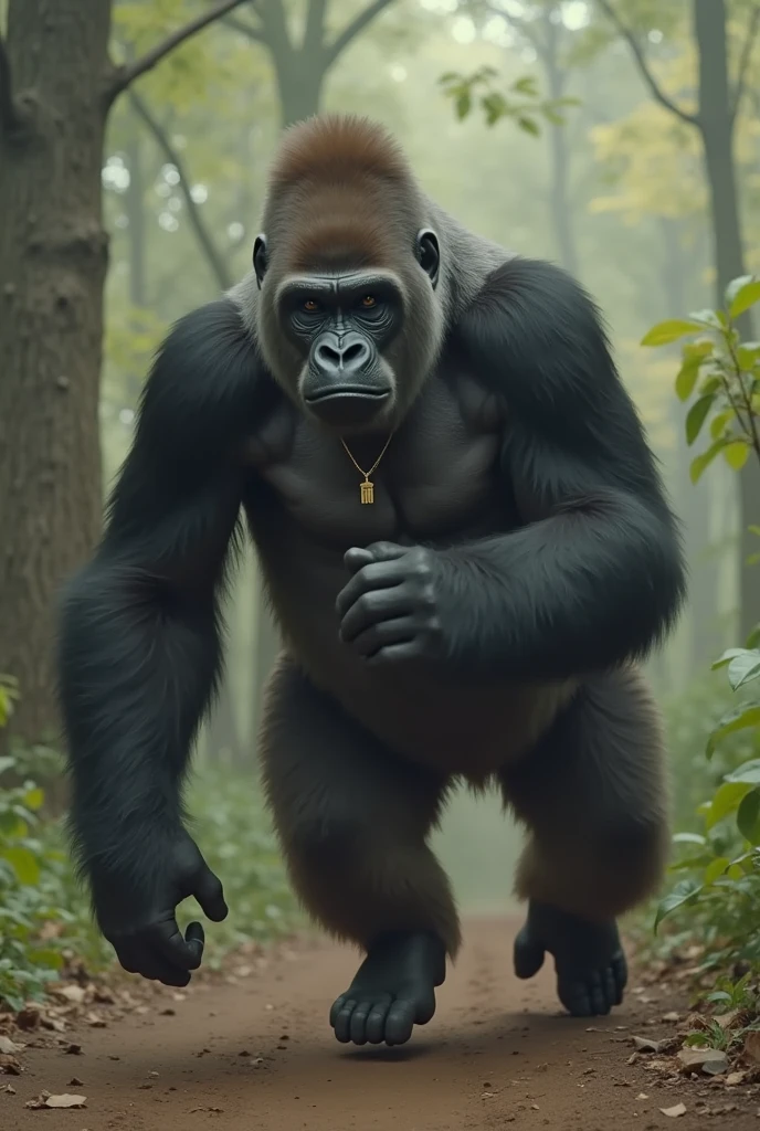 gorilla in the forest necklace