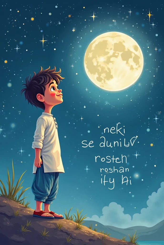 चांद और एक boy का फोटो जिसमें चांद के अंदर   ayushi लिखा हो और लड़का चांद को पकड़ने की कोशिश कर रहा हो  और boy का मन उदास हो

।।।।।।।।
