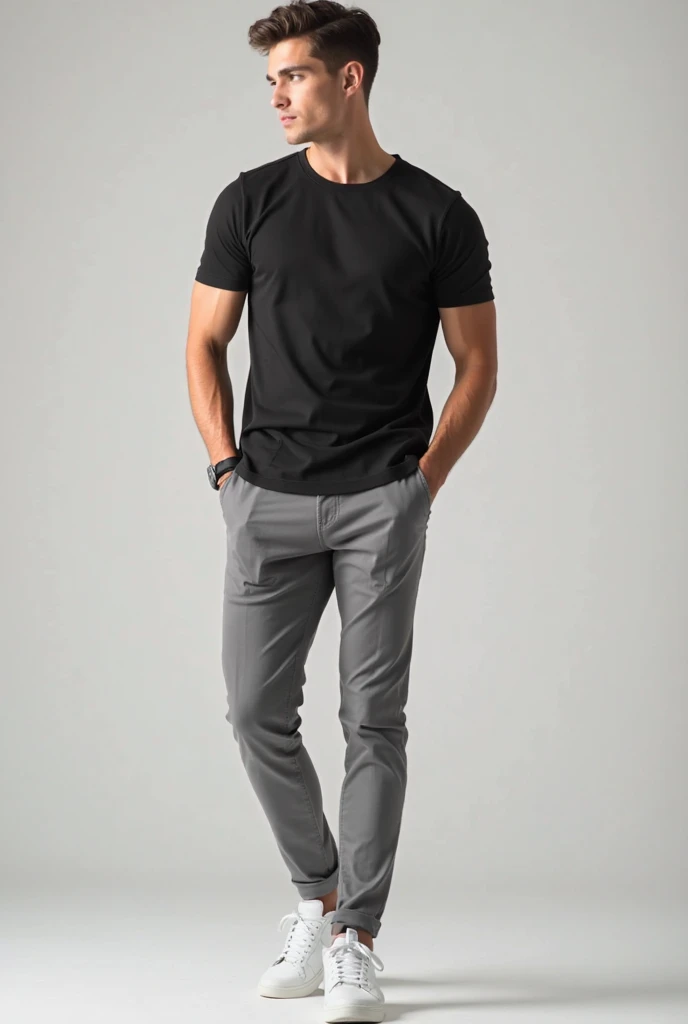 Slim skinny guy wearing black half pan and  with an i phone 15 pro max  foot
Skinny boy no muscles 