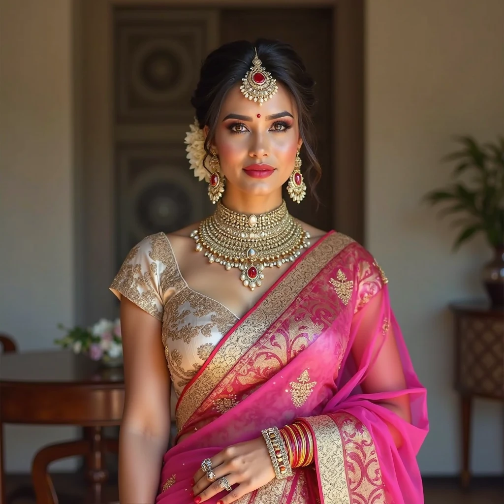 perfect pink eyes, fantastic face, Indian, beautiful look, ((red lips, bright eyes, curve heir 1.5)), ((beautiful details medium breast )), A glorious gorgeous, glorious gorgeous face, pretty face, bright eyes, white thin light saree, updo elegant hair, Taj Mahal blur background, ultra focus, face detailed, 8k resolution, full body, sexy open thin belly, sexy, sexy, sexy, sexy, very realistic, very realistic, very realistic, sexy, sexy, sexy, sexy, sexy, nude, nude, nude, nude, nude, nude, nude, nude, nude, nude, nude, nude, nude, nude, nude, nude, nude
