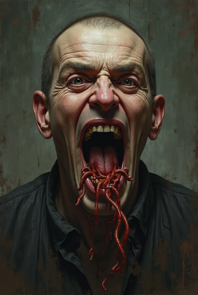 reelhorror, <lora:Reel_WHorror_Rework_v1_2:1> humanoid, dismembered body, looking at viewer, short hair, lying, pants, bag, blood, tentacles, monster, injury, blood on face, realistic, death, corpse, messy, interior, trash, pov scene, pov, horror (8K, best quality, masterpiece:1.2), ultra-detailed (grainy:0.2)