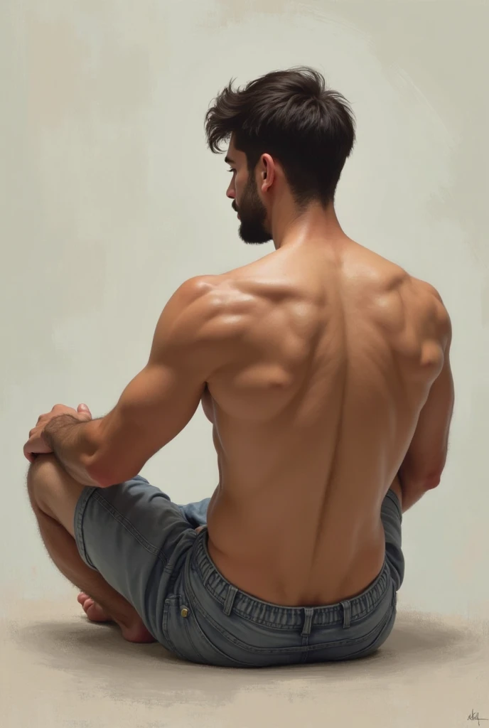 Naked Chris Evans bending down