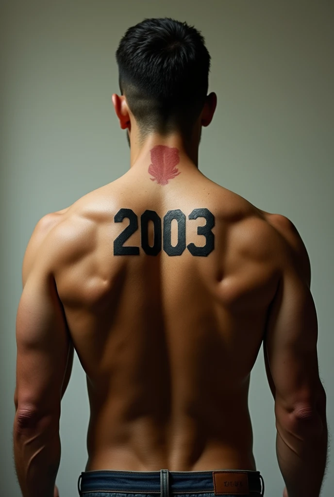 a tattoo image that contains the number 42.195 and the infinity symbol