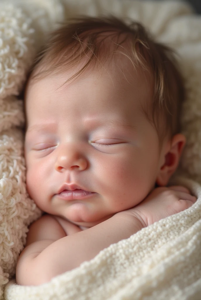 4-month-old baby holding a pillow