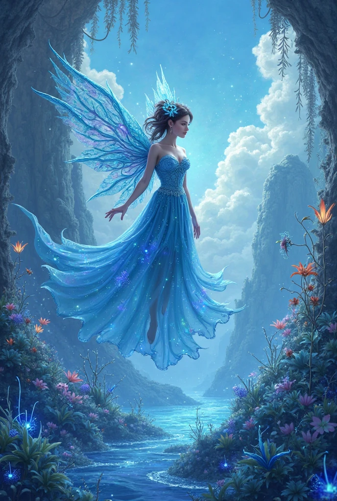 raw photo:1.2, masterpiece, highest quality, 16k, unbelievably absurd, very detailed, perfect beauty, (double exposure vibrant colors silhouette:1.3), (layered vibrant colors silhouette:1.2), (water world photo scenery), diamond dust, starry sky with aurora, flowing sheer dress, flowy long hair, (lake:1.2), (realistic photo scenery), (starlight), (cute mermaid girl dancing,romantic tutu),