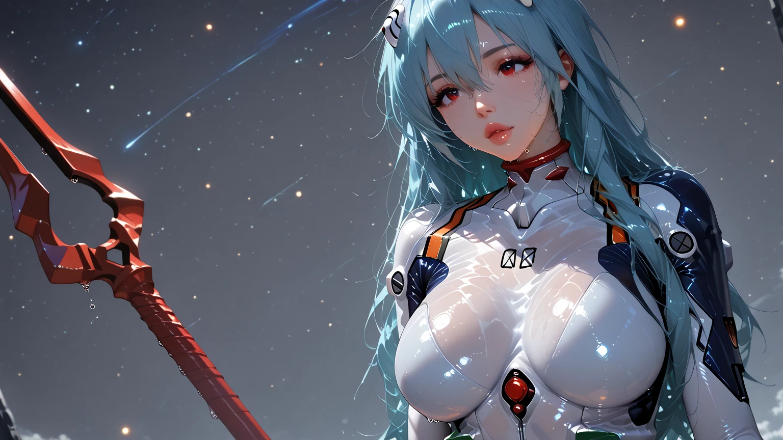 最high quality、Best image quality、masterpiece、Teenage Girl((18-year-old、 By becoming、Best Bust、Medium Bust,Tea that opened my chest wide、black eye, Light blue hair、Red Mesh、Long Hair、thin,Highest valley、White Pitch Suit、Glowing red wings,Hunchback)),high quality、Beautiful art、background((universe))Flying debris、Written boundary depth、movie、Visual Arts、Perfect art、8k,Genuine