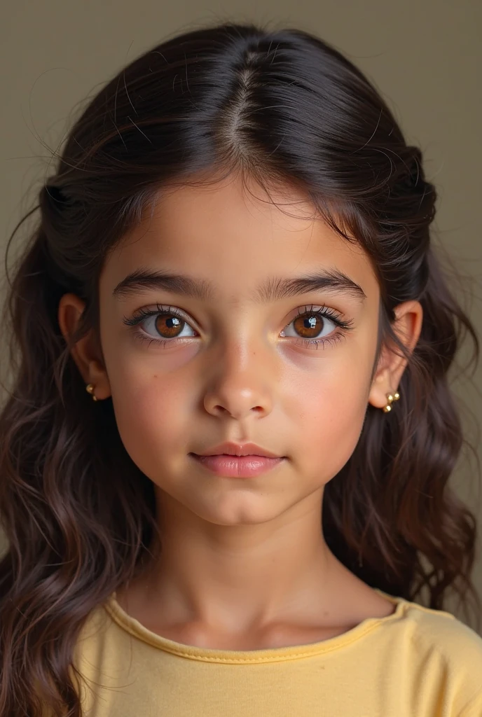 Generate a highly detailed and realistic image of a 10 years old girl from Mauritius. The girl should have authentic Mauritius features, including hair, skin, and face. House background. Hyper-realistic