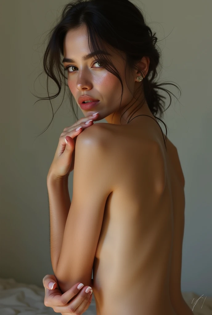 (masterpiece: 1.3), (8K, Realistic, RAW Photos, Highest quality: 1.4), (Woman in her 40s),Put your hand on your cheek, Shallow depth of field, Focus on the face, Soft Focus, Beautiful Face, (Backlight: 1.5), (Surroundings: 1.3), (Realistic Face), (Black Hair, Medium Short: 1.3),Hair blowing in the wind, Short bangs, Realistic eyes, Dark brown pupils, Pupil highlights, Beautiful details in the eyes, (Realistic Skin), Beautiful Skin, Pose with your hands on your face, Charm, 超High resolution, Ultra-realistic, High resolution, Golden Ratio,Nasolabial folds, Japanese,Nasolabial foldsに悩む女性