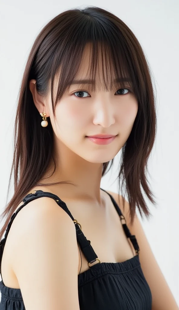 1 girl,(wearing colorful stage costume:1.2),very beautiful japanese idol portrait,close up of face,(RAW photo,best quality),(real,realistic:1.4),(masterpiece),very delicate and beautiful,very detailed,2k wallpaper,amazing,finely detailed,highly detailed CG Unity 8K wallpaper,very detailed,high resolution,soft light,beautiful detailed girl,very detailed eyes and face,beautiful refined nose,finely beautiful eyes,cinema lighting,(simple light color background:1.3),(short hair),(bob),full anatomy,slender body,small breasts,smiling