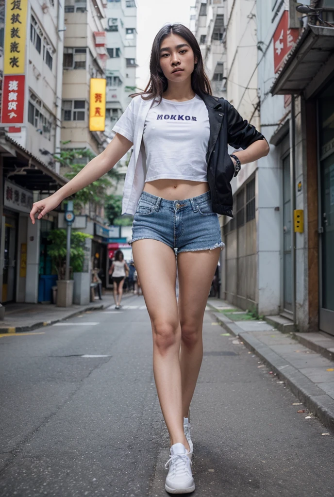 skinny 12 year old girl standing on the street cars passing by in sexy micro shorts with a short ass showing, olhando pra traz, olhos perfeitos, bunda magrinha, rostinho angelical micro short, peitinhos,