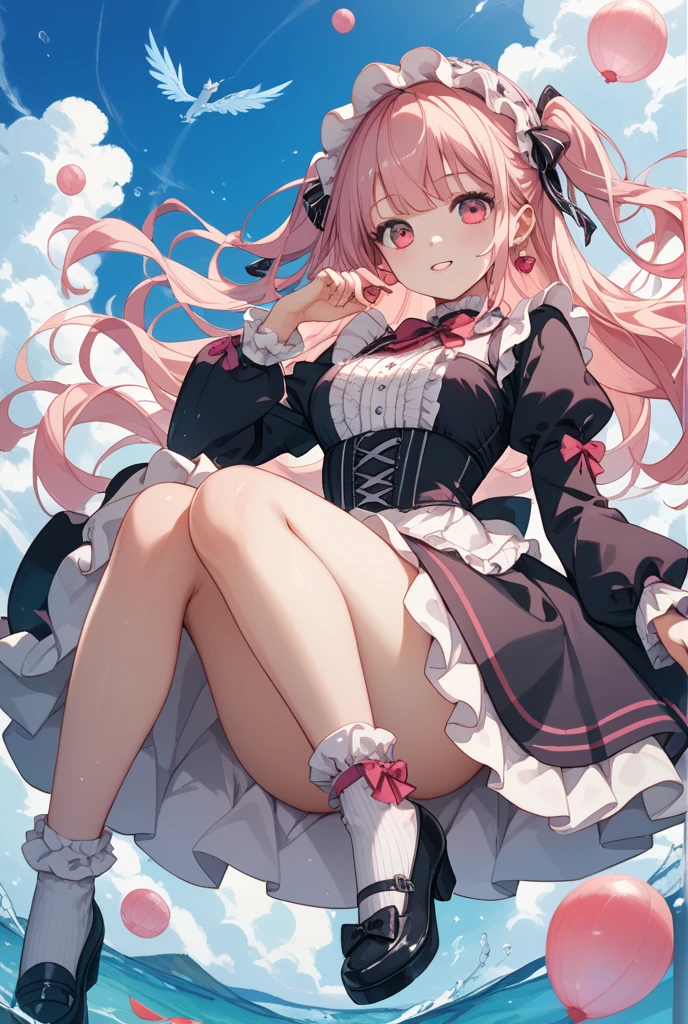 Masterpiece,Best Quality,(Super Detail),perfect writing, Highly detailed CG,Super detailed,(Highly detailed eyes,Very cute face,Highly detailed face:1.3),Beautiful Anime Girl,(Solo Girl),(Super huge boobs:1.4),(super huge breasts:1.4),(Sensual,Glamorous:1.4),(pink,very Long Hair,wave),(Big light purple eyes),Collared shirt,short sleeve shirt,Pleated skirt,lying on the bed,on back,school tight,pink pillow , pleated skirt, zettai ryouiki,high resolution,heart shaped pupils, plaid skirt, black stocking,claw pose,lie on bed,liying , full body , toe,full body seen,full-face blush,sexual climax,arms up,Young features,(Loli:1.4),Elementary school girls,Close one eye, With tears in her eyes and her mouth open,open mouth,