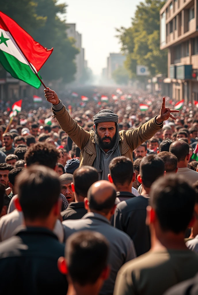 Show a lot of Afghan People and Taliban that They are holding a lot of signs that writte Fuck USA and people bring IIA Taliban flag