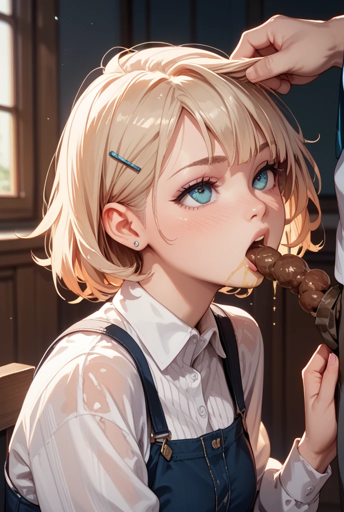 nsfw, (masterpiece), (photo realistic1.4), ultra high res, best quality, 8k BREAK 1girl, (idol master),(anastasia),(16yo, an extremely beautiful girl, beautiful face, perfect face, cute symmetrical eyes, double eyelid,blue eyes,flat chest,midium breast,Slender figure, silver hair, short hair, (kneeling down on the ground),(japanese high school sailor uniform),(open clothes),,(((multiple boys, peeing on a girl,multiple penises, gangbang))),((ecstasy torogao, saliva trail, nose blush,one eye closed,out tongue)),cleavage of the breast,(happy:1.9),((smile:1.9),((cum on body:1.9)),((cum on face:1.9)),((cum on hair:1.9)),(Bukkake, cum in mouths:1.1),facial,
