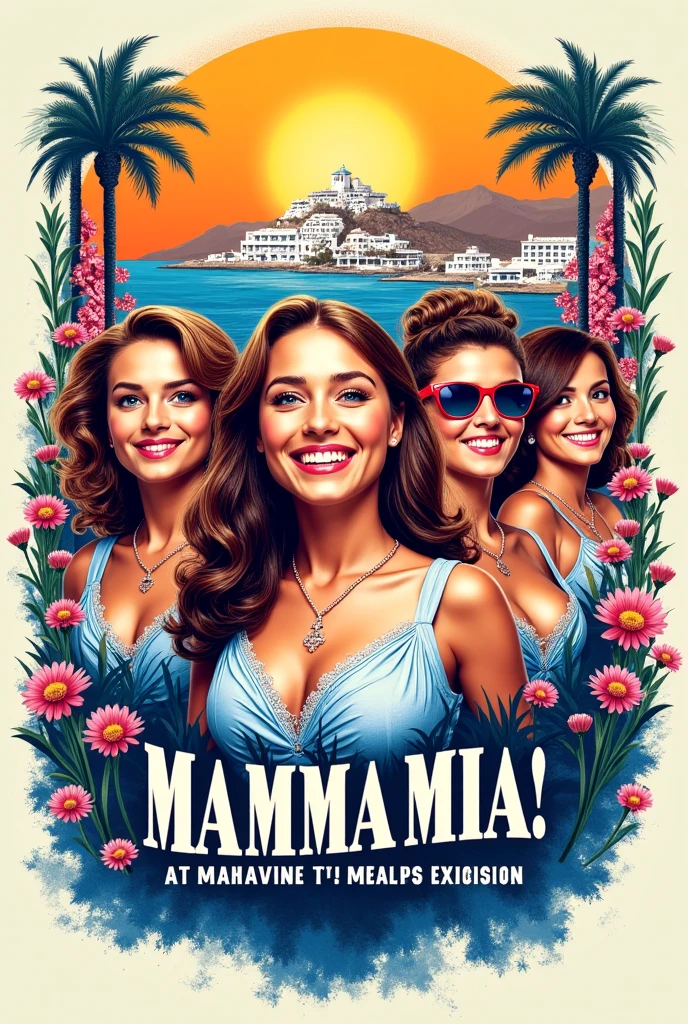 Visualize a scene straight out of a vintage magazine cover, featuring a group of glamorous 20-year-old women with voluminous 80's hair lounging on a tropical beach, ((naked)). Their seductive smiles and nude poses exude confidence and sensuality as they soak up the sun's rays, 8k, hyper realism