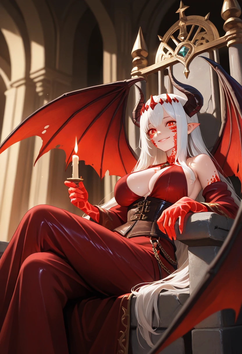 A closeup of a woman with a demon face and red eyes, Fit female demon with white horns, human female demon, female demon woman, Deusa feminino bonita da morte, female demon , Demon Humanoid Balrog Sexy Demonic Creature, female djinn female demon , demonic monster, Djinn Woman Demonia Hybrid, Lord Demon, arte conceitual demon soul