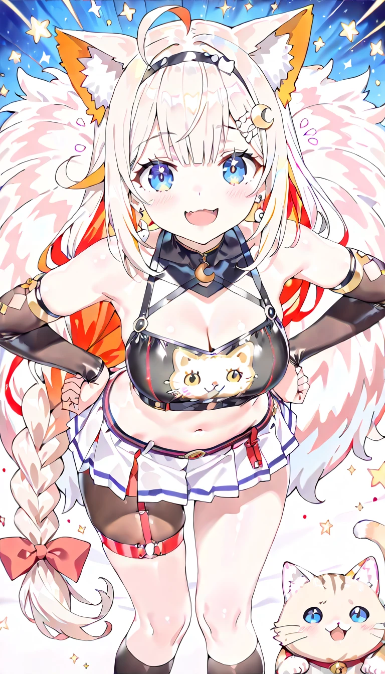 masutepiece、hight resolution、1girl in、in one's underwear only、Golden lingerie、large full breasts、bending forward、Poses that emphasize breasts、Cute anime illustration、