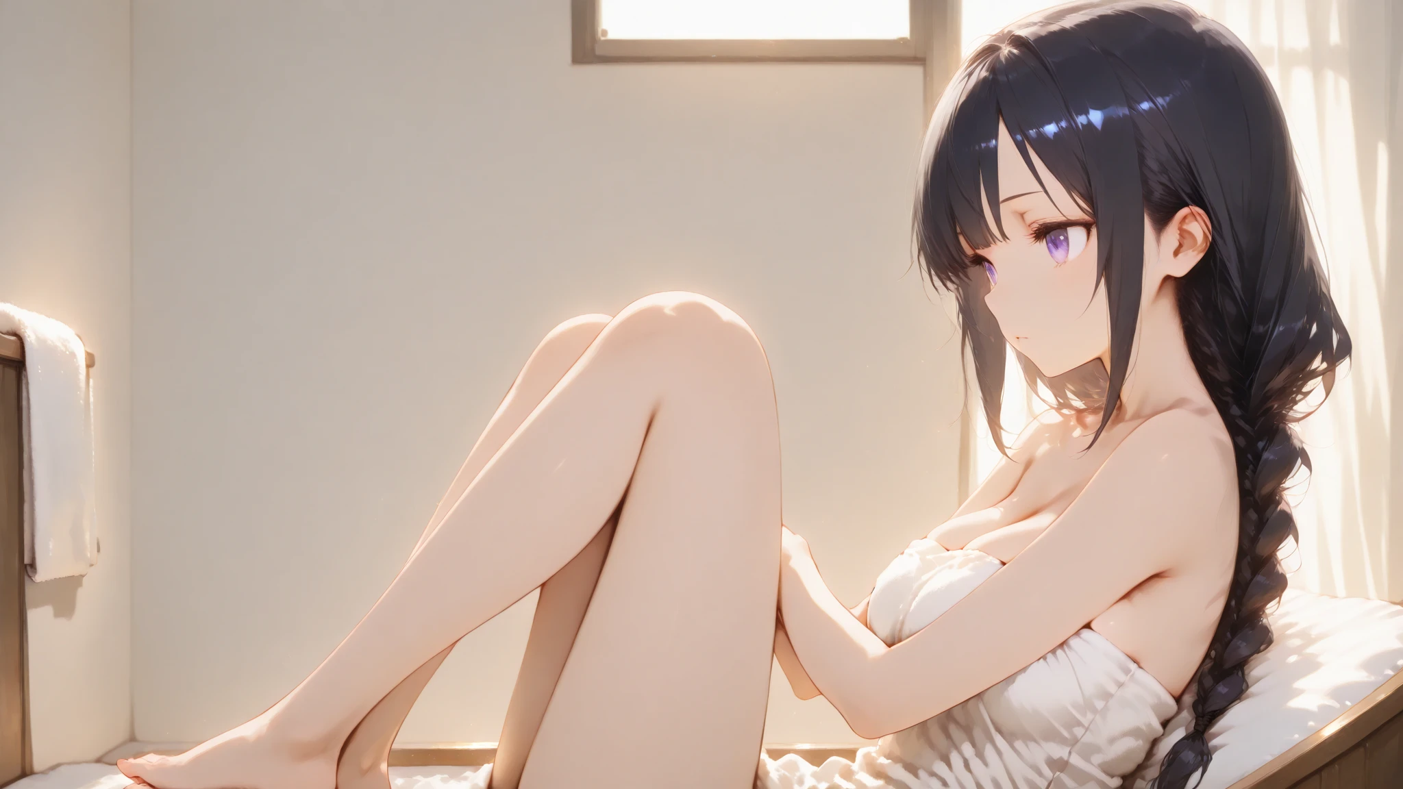 masterpieces,best quality,ultra detailed,nsfw,1girl,nude,small breasts,(squinched eyes,narrowed eyes,half-opened eyes),flat background, full body, standing, extremely detailed face and eyes,nagisa
