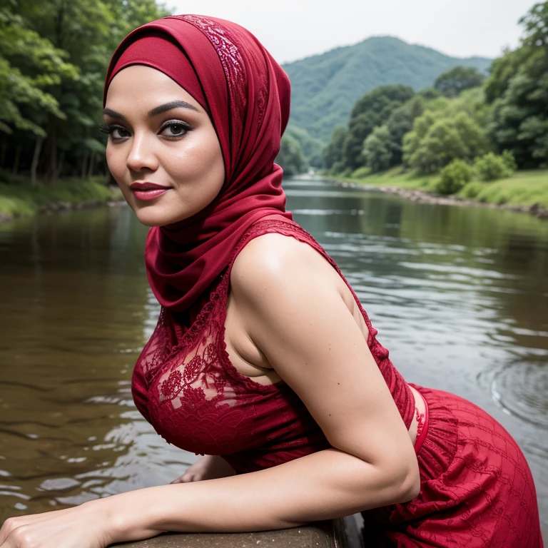(((face Like a baby))), (((RED HIJAB))), A girl with a very fat body naked in the middle of a toll road, (((NAKED))), face Like a baby, (((face Like a baby))), (((RED HIJAB))), (((RED LIPS))), A girl with a very fat body naked in the middle of a dilapidated bridge, (((RED FLORAL PATTERN STRAPLESS BRA))), (((LEATHER BRA))), face Like a baby, Looking at the camera SEDUCTIVE pose 