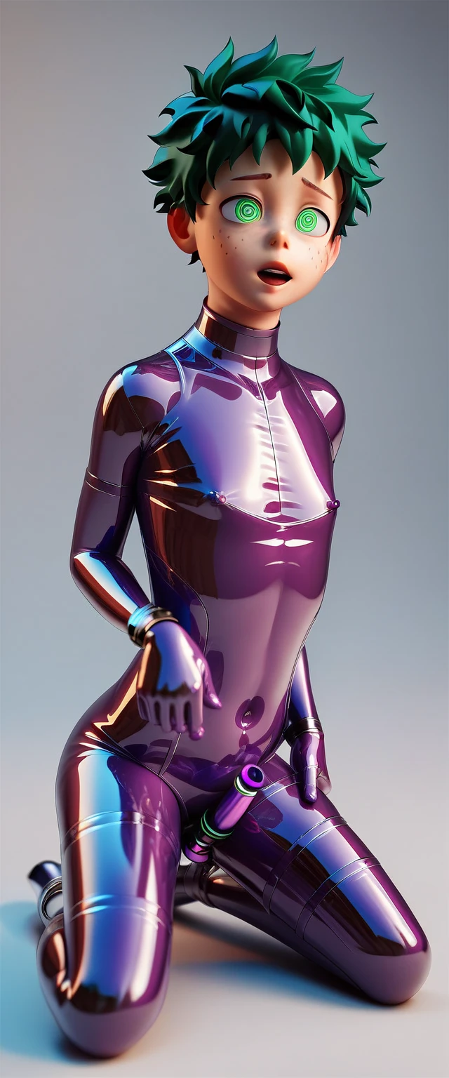 a close up of a woman in a purple latex outfit, latex skin, rubber and latex, rubber latex, wearing latex, latex shiny, latex domme, latex outfits, smooth purple skin, intricate latex set, latex, purple body, rubber suit, purple skin, purple cat, pvc poseable, latex dress, wearing atsuko kudo latex outfit