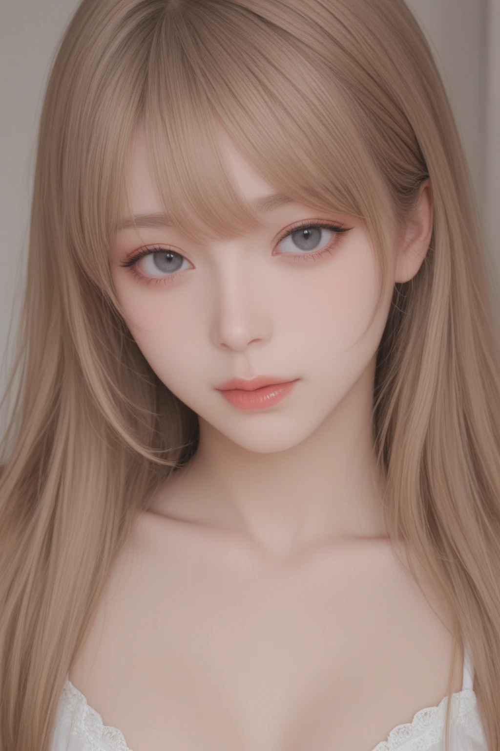1 female,　22-year-old woman、Blonde Hair, Blunt bangs, Hair behind the ear, Hair that falls over the shoulders, Long Hair, Ultra Fine Face, Embarrassed expression、Thin face, Sharp contours、Delicate lips, (Beautiful Eyes:1.5), Lightly reddish, (The eye color is light brown:1.5),See this,Sexy pose、Large Breasts、 Ultra-fine needle, very thin fingers, The optimal ratio is four fingers to one thumb., (In a black dress:1.5)、(The nipples are clearly visible:1.5)、Pink nipples、(Small round perfect nipples:1.5)、(No bra:1.5)、The whole body is shown、First Person View,  8k, Super Detail、high quality, 最high quality, High resolution,