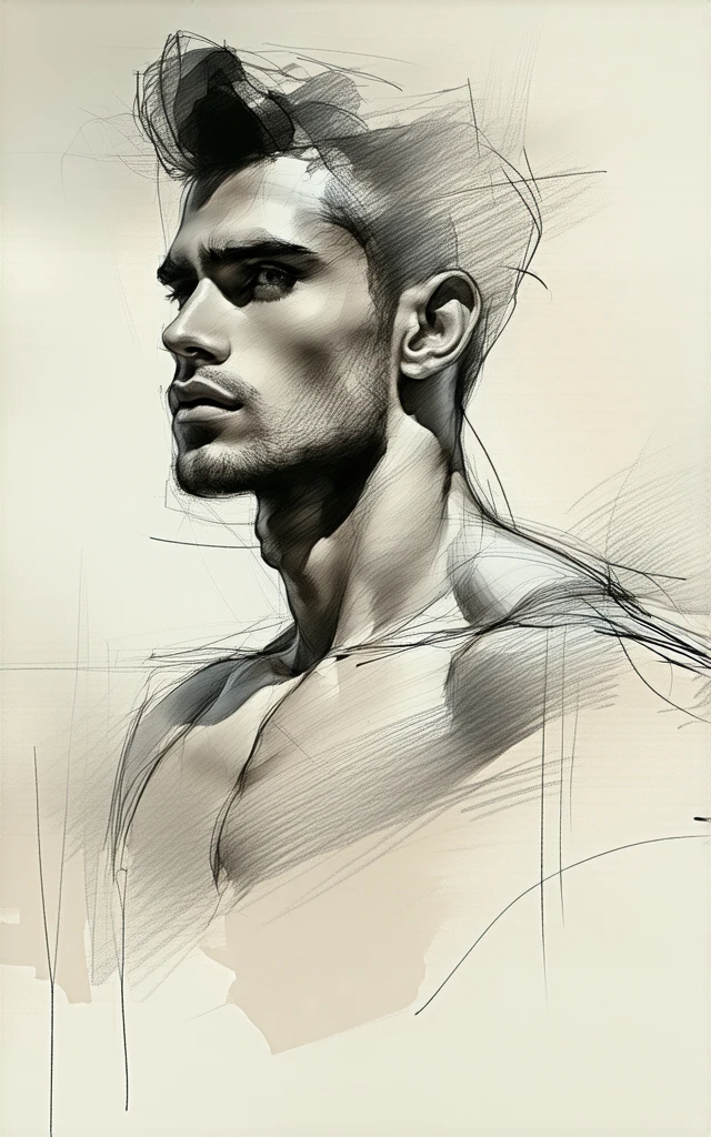chiaroscuro technique on sensual illustration of an arafed man in white underwear, sexy masculine, diego fazio, male model, by Ludovit Fulla, model with attractive body, inspired by Ludovit Fulla, mid-shot of a hunky, the model draped in flowing, thick oil painting by Harumi Hironaka, extremely soft colors, vibrant, highly detailed, malcolm liepke painting, oil on canvas, high contrast, dramatic, refined, tonal, a thick textured oil painting, impasto brushstrokes, dry brushing,revealing underlayers, abstract landscape, moody lighting, dramatic shadows, muted earthy colors, vibrant colors, highly detailed, masterpiece,