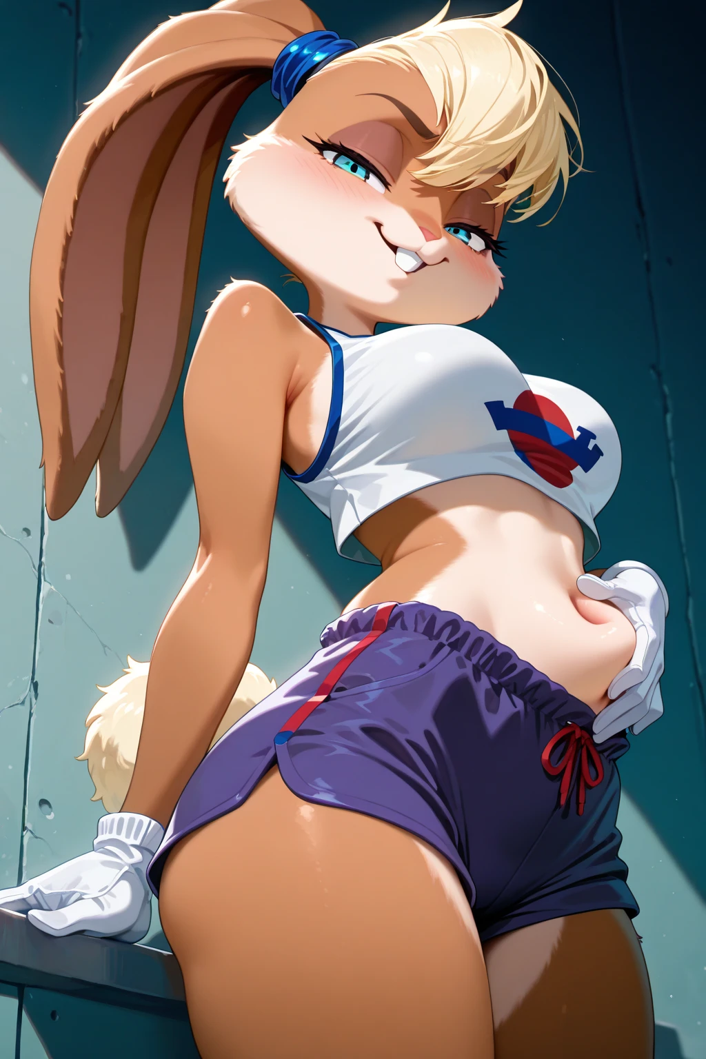  anime_source, (masterpiece), best quality, expressive eyes, perfect face, score_9, score_8_up, score_7_up, 1boy, 1girl, :p, basketball, blonde hair, blue eyes, blush, breasts, clitoris, clothes lift, dark-skinned male, dark skin, furry, furry female, group sex, hair over one eye, hetero, interracial, interspecies, large breasts, large penis, lying, multiple boys, multiple penises, navel, nipples, panties, panties around one leg, penis, pubic hair, pussy, sex, shirt lift, solo focus, spread legs, sweat, testicles, tongue, tongue out, uncensored, underwear, vaginal, lola bunny