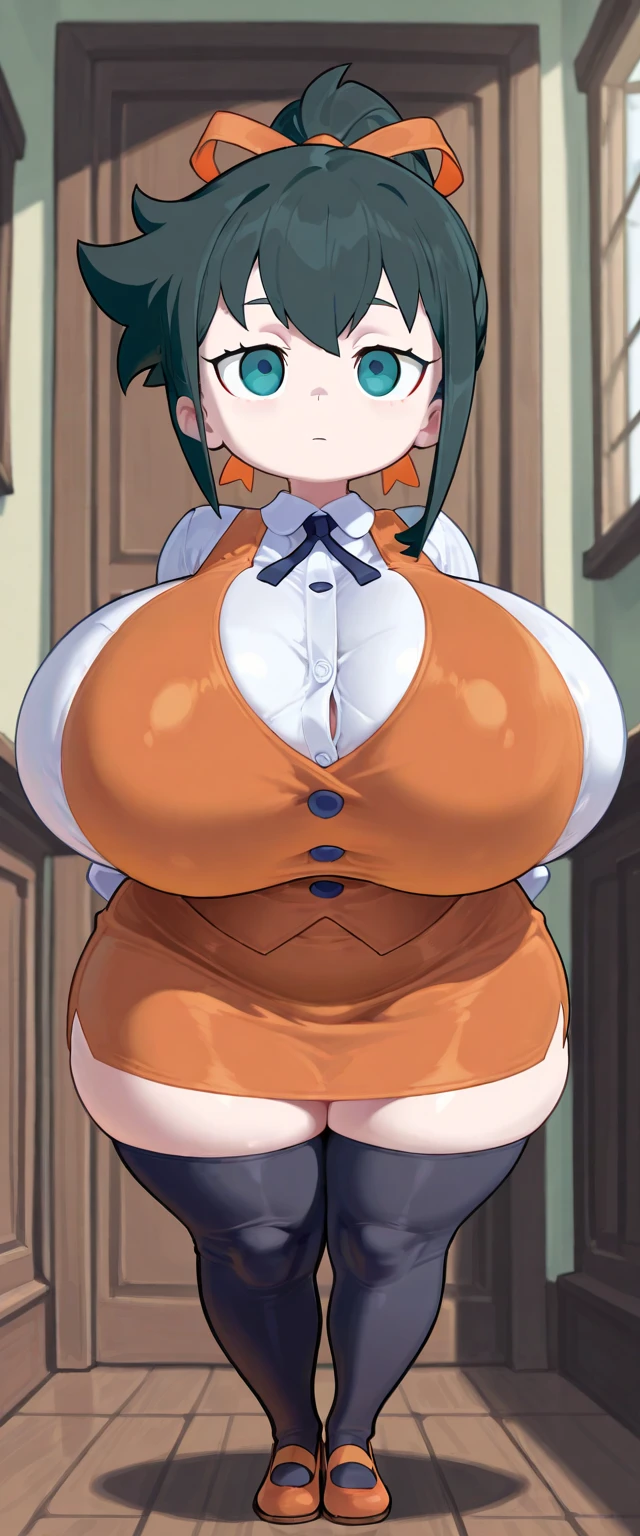 eaArt bot upscaling default is 26k wallpaper, masterpiece, highest quality, Super detailed, 30~40 years, full body shot, mature woman, beautiful mature woman, nightgown and underwear, enchanting smile, thick lips, Chubby lips, blush, looking at the viewer, provocative expression, short hairstyle, cleavage, Plump、curvy hips、attractive face、naughty face、an inviting gaze、Expression of emotions、Standing position、gorgeous accessories、raise your butt, from below, exposed chest、(((gasping face)))、Openwork decoration,(((see through dress)))、Hakari_Whirlpool, pink hair, hair ornaments, hair flower, green eyes, , black skirt, mini skirt, pleated skirt, black jacket, white shirt,collared shirt, long sleeve, neck ribbon,ribbon, thighs, big breasts, Are standing, cowboy shot, looking at the viewer, outdoor, blush, 1 girl, (masterpiece:1.3), (High resolution), (8K), (very detailed), (pixiv), perfect face, Nice eyes and face, (highest quality), (Super detailed), detailed face and eyes, (alone), rough skin, confused, High resolution、beautiful eyes